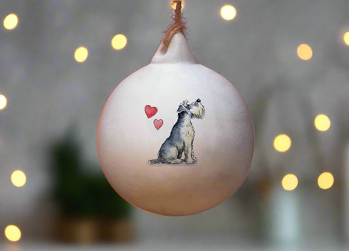 Schnauzer Ceramic Round Bauble